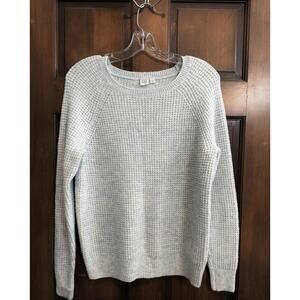 GAP | Womens Wool Blend Knit Pullover Sweater Marled Light Blue- Size XS